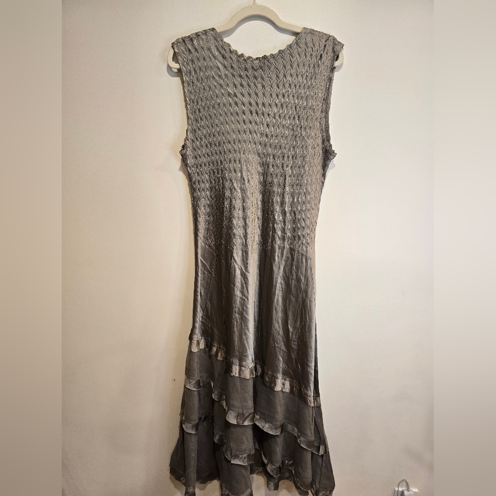 Komarov Strapless Silver Dress Size Xl Nwot - Picture 7 of 11